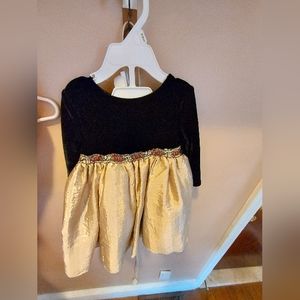 Black and gold party dress size 12 months